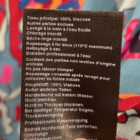 Last Chance! New Ba&sh Martha Paisley Cropped Tie-Front Shirt Teal Red M $265 - Picture 9 of 10